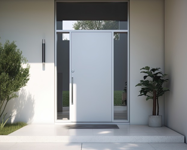 pose de porte d'entrée à Berry-Bouy près de Bourges dans le Cher 18